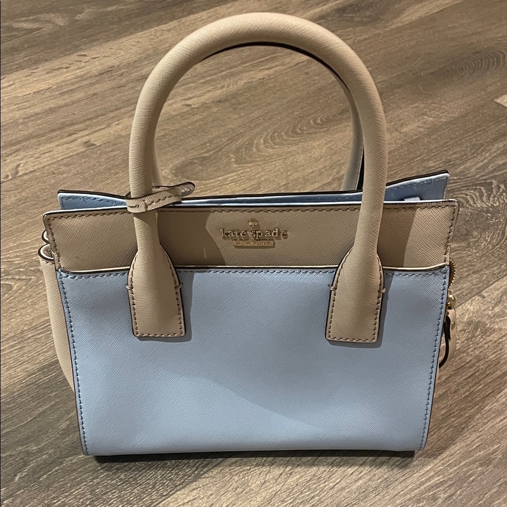 Kate Spade Light Blue and Beige Satchel